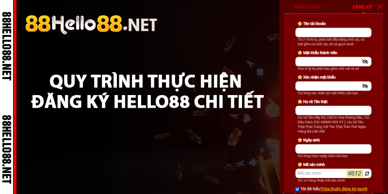 Đăng Ký Hello88 Nhận Ngay 88k Tiền Thưởng Cho Người Mới 3 Quy trình thực hiện đăng ký Hello88 chi tiết